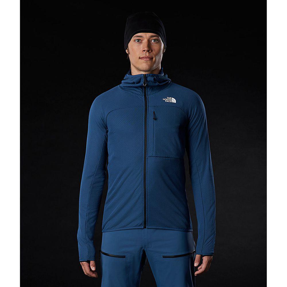 The North Face Summit L2 Futurefleece™ Hoodie Ανδρικα Fleece Full Zip - Μπλε (BVUL85497)